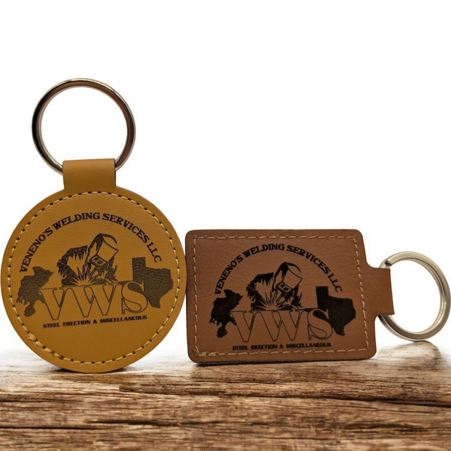 Leatherette Personalized Keychains