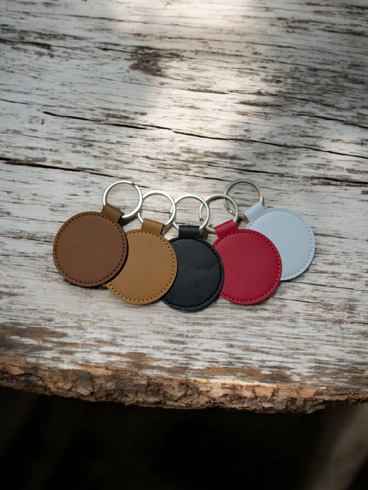 Leatherette Personalized Keychains