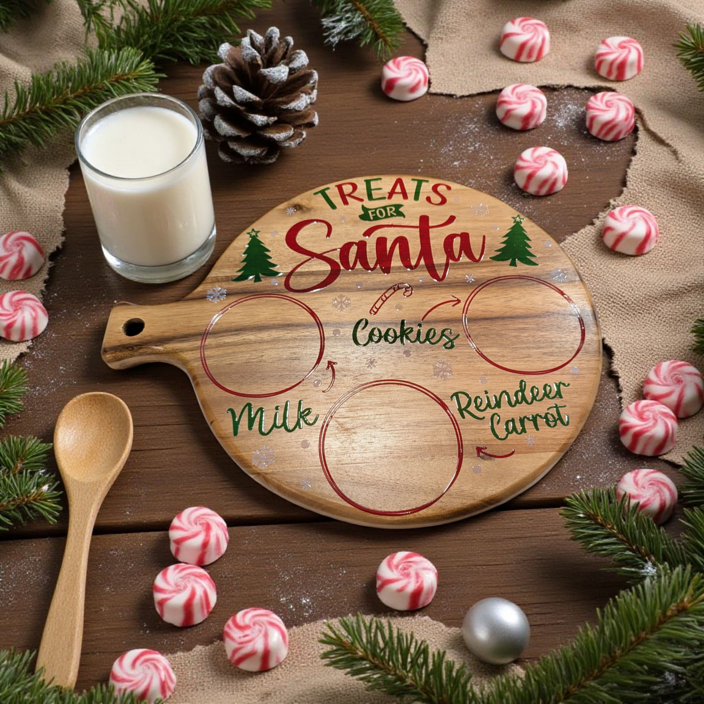 Treats for Santa Personalized Christmas Eve Board
